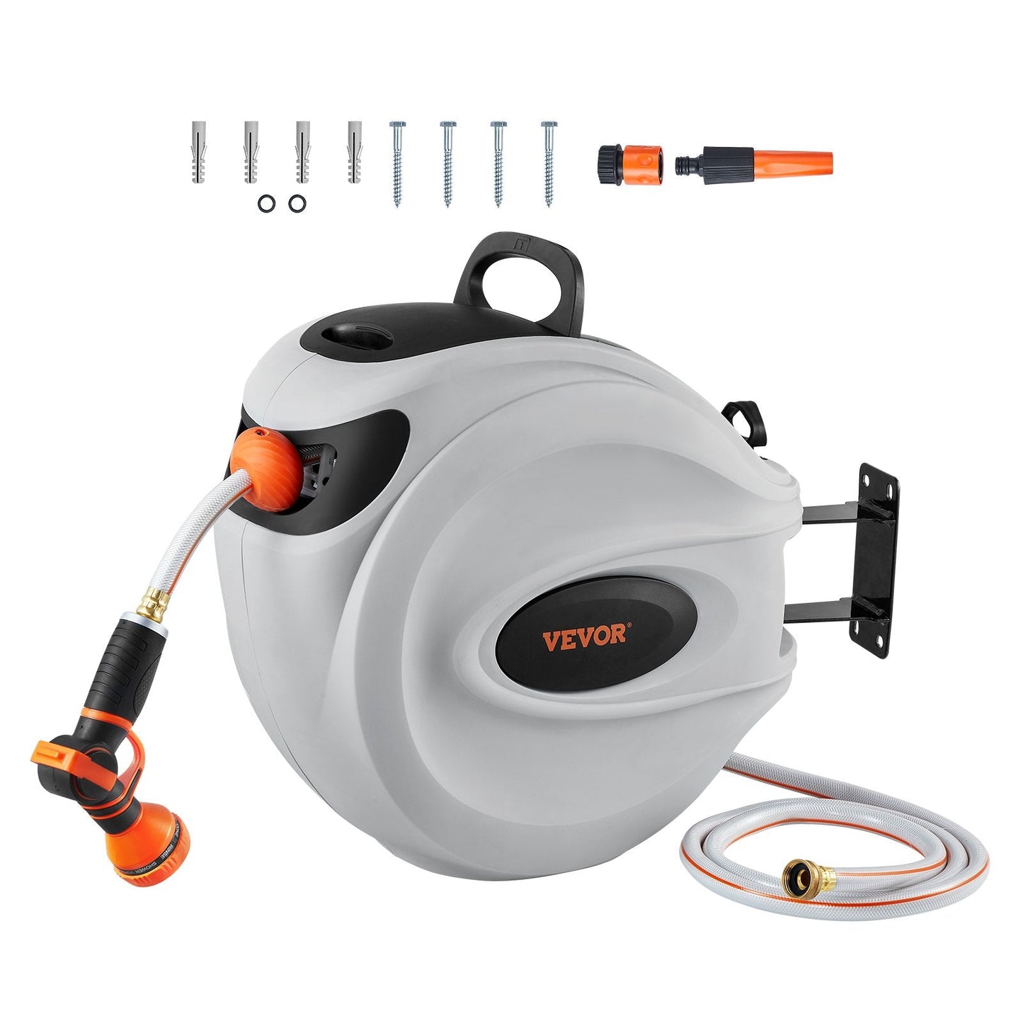 💦 130ft Heavy-Duty Hose Reel 🌟 Auto Rewind | Wall Mount 🚿 9-in-1 Spray & Tangle-Free Magic!🔥Summer Limited-Time Offer