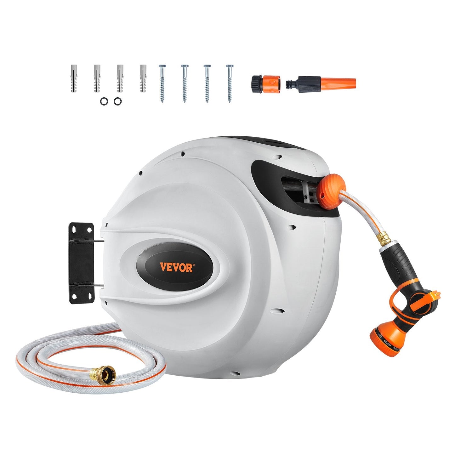 💦 130ft Heavy-Duty Hose Reel 🌟 Auto Rewind | Wall Mount 🚿 9-in-1 Spray & Tangle-Free Magic!🔥Summer Limited-Time Offer