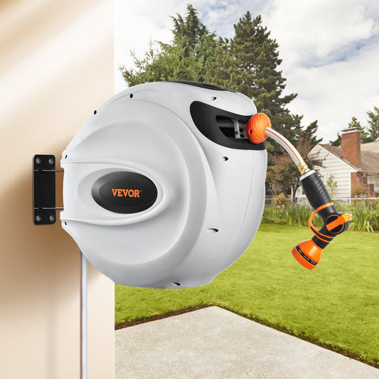 💦 130ft Heavy-Duty Hose Reel 🌟 Auto Rewind | Wall Mount 🚿 9-in-1 Spray & Tangle-Free Magic!🔥Summer Limited-Time Offer